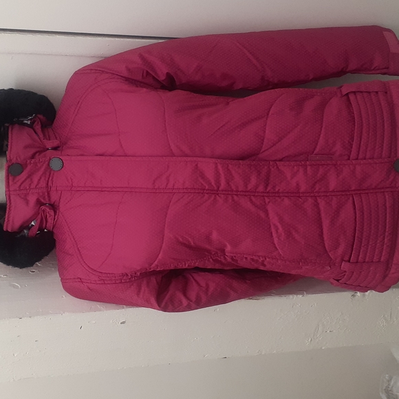 BARBIE Pink Waterproof Jacket FIVE Fifty FIVE Down Puffer Snow & Ski Hood 14 M - Picture 2 of 14